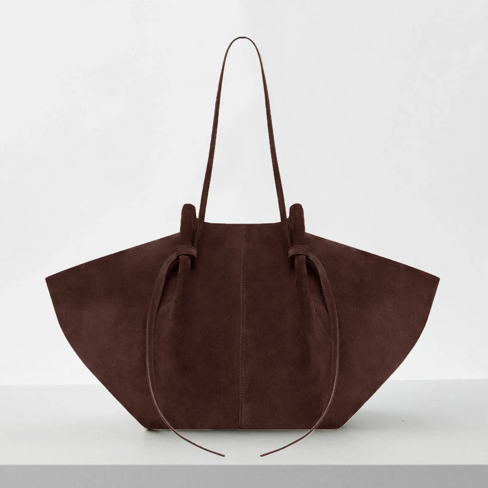 Custom Name Initials Large Capacity Faux Suede Tote Bags For Women Luxury Designer Handbags Purses New In Underarm Shoulder