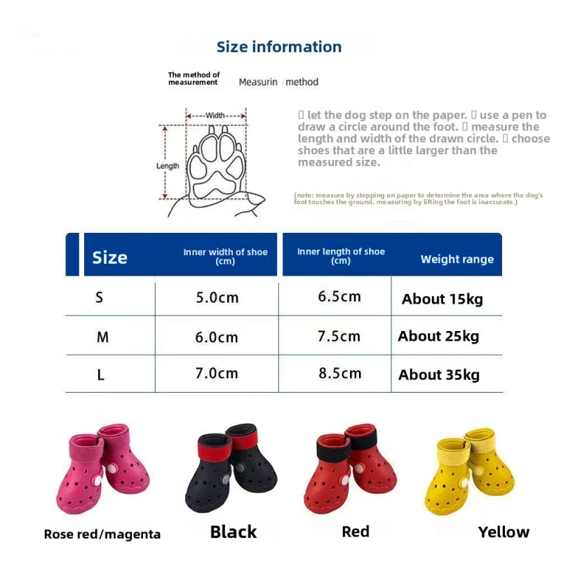 Summer Breathable Dog Sandals Soft Sole Outdoor Clogs All Season Pet Booties Small & Medium Dogs