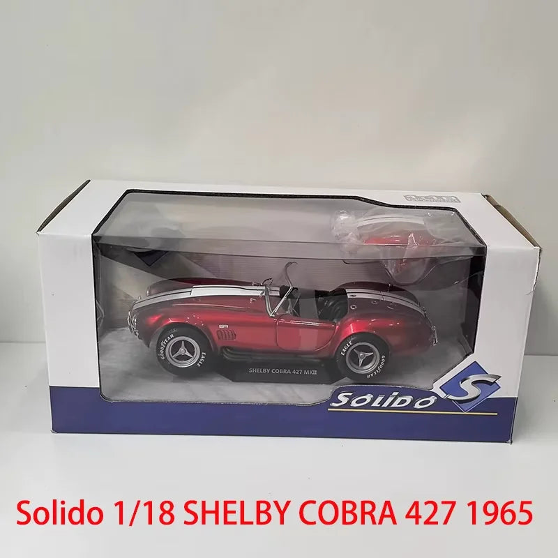 Solido 1/18 Scale SHELBY COBRA 427 1965 Alloy Car Model Static Collection Decorated Holiday Gifts Toys Souvenir Gift