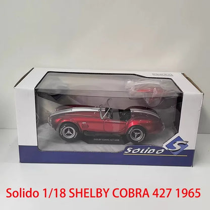 Solido 1/18 Scale SHELBY COBRA 427 1965 Alloy Car Model Static Collection Decorated Holiday Gifts Toys Souvenir Gift