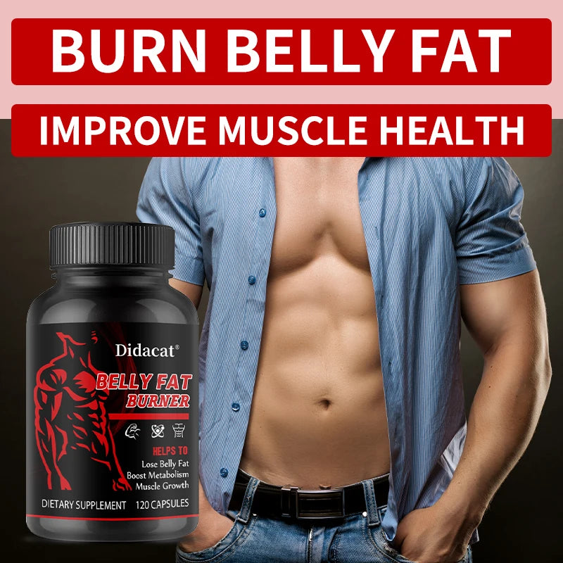 Belly Fat Burner Capsules - Fat Burning, Supports Energy Metabolism, Appetite Suppression, Weight Management Dietary Supplement