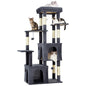 61" Heavy-Duty Multi-Level Cat Tree For Large Cats Oversized Perch & Dual Condos Natural Sisal Posts For Maine Coon