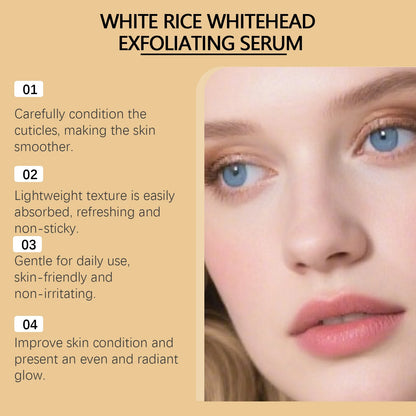 eelhoe Black & White Rice Exfoliating Serum Set BHA Niacinamide Pore Minimizing & Brightening Blackhead Whitehead Remover Skincare Set