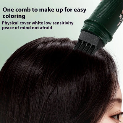 QXQY 2 in 1 Hair Color Pen Comb｜Instant Root Touch Up for Gray Hair｜Painless Natural Cover｜Gentle Formula for Men & Women
