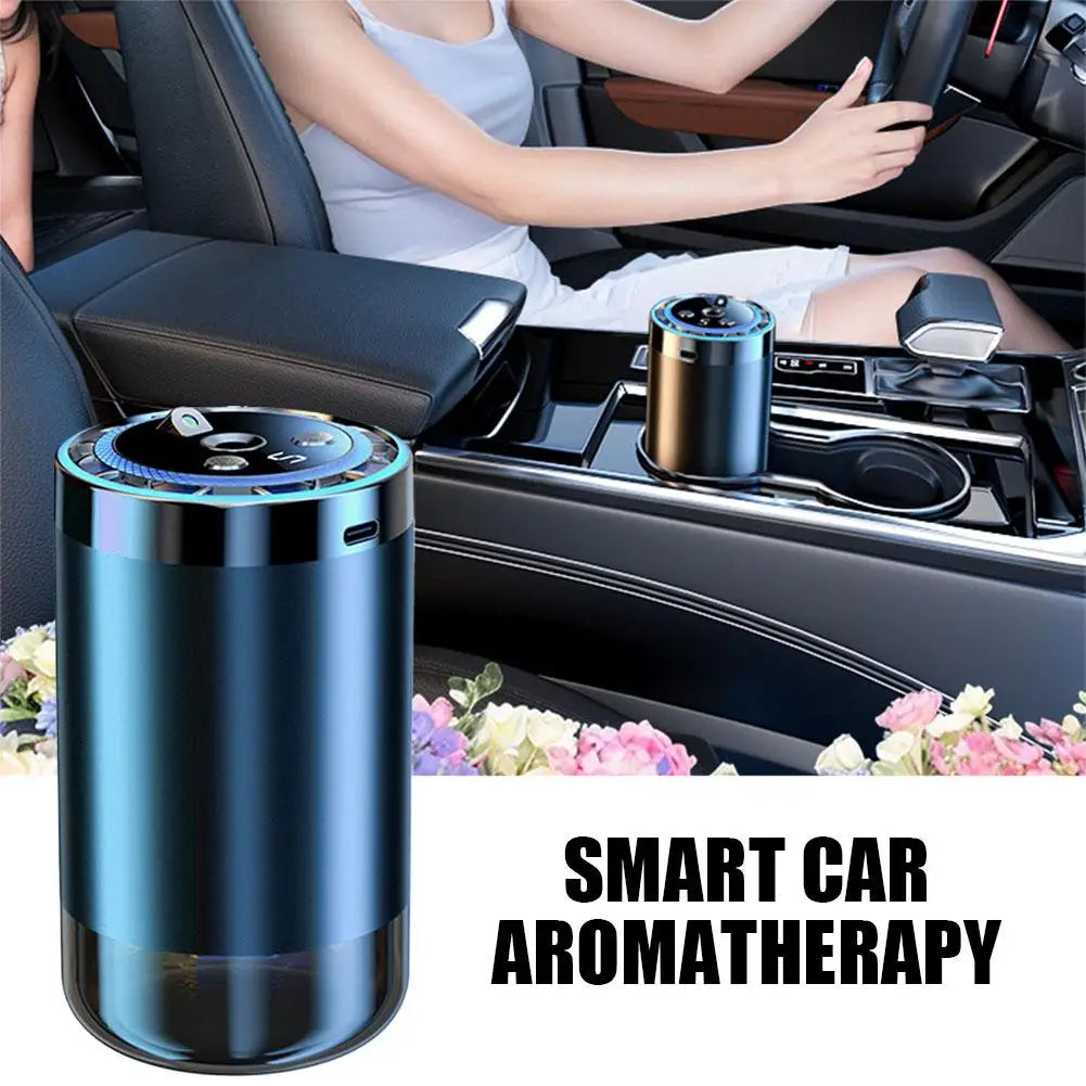 Smart Car Air Freshener Car Fragrance Diffuser Auto Adjustable Modes RGB Music Syncing Light And Starry Sky Projection ﻿