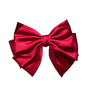Female Satin Bow Hairpin Ponytail Clip Two-layer Bowknot Ribbon Spring Clip Temperament Accessories Korean Fashion Elegant