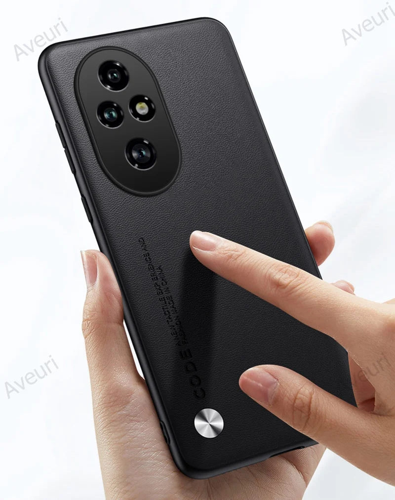Luxury PU Leather Case For Honor 200 Pro Back Cover Matte Silicone Full Protection Phone Case For Honor 200 Lite 5G Honor200 Pro