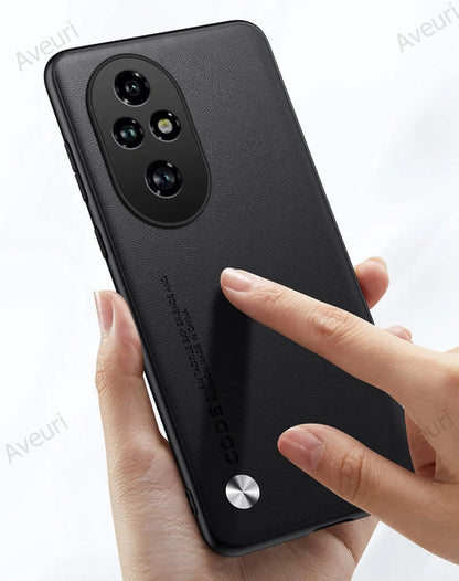 Luxury PU Leather Case For Honor 200 Pro Back Cover Matte Silicone Full Protection Phone Case For Honor 200 Lite 5G Honor200 Pro