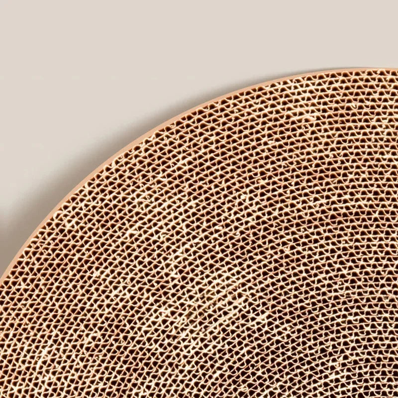 Interactive Round Cat Scratching Board with Ball Wear Resistant Corrugated Paper Multi Function Toy Cat Scratcher Accessories