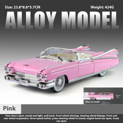 Retro luxury 1:24 convertible sports car alloy model, exquisite desktop ornaments, best collection for car model enthusiasts