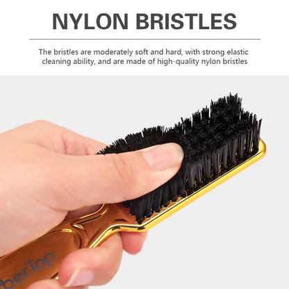 Soft Hair Cleaning Brush Barber Plastic Handle Retro Neck Duster for Salon Hairdressing Styling Tool to Remove Comb Breaks