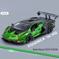 Lambor SCV12 LP770- 1:24  Car Model Alloy Diecast Sound Light Pull Back Doors Opened Vehicle Models Toy