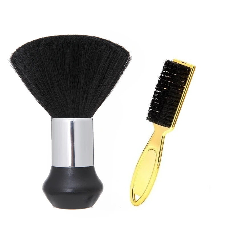 2pcs Hair Brush Neck Face Duster Hairdressing Hair Cutting Broken Hair Cleaning Brush for Barber Salon Hairdressing Styling Tool