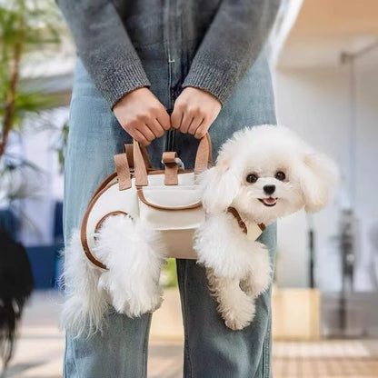 Single shoulder crossbody bag for small and medium dogs, multi-functional pet carrier for walking