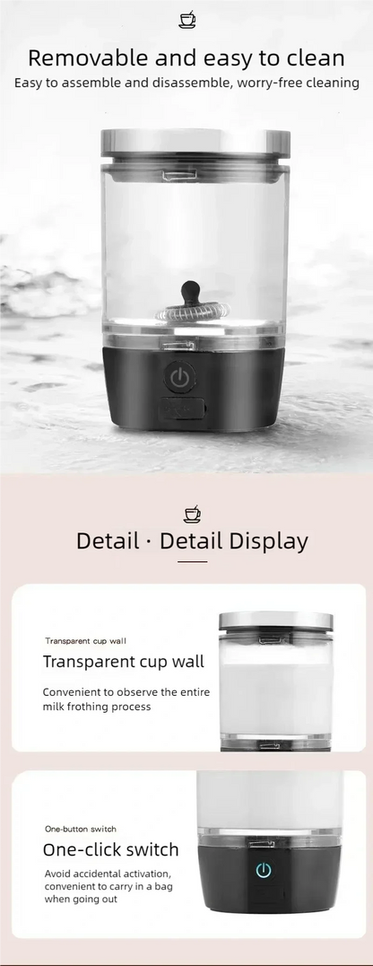 New mini Convenient Electric Milk Frother Self Milk Pulling Frother Cappuccino Stirrer Latte Coffee Hot & Cold Froth Maker