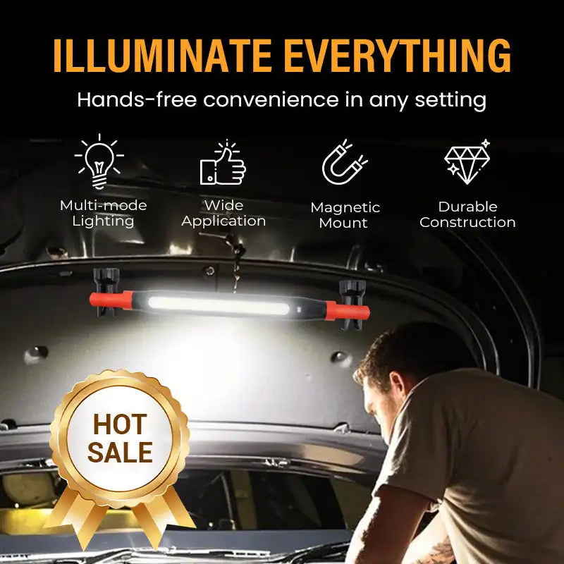 Magnetic & Rechargeable LED Work Light 3 Lighting Modes Auto Repair Light Super Bright Magnetic Car Work Lights Free Adjustment
