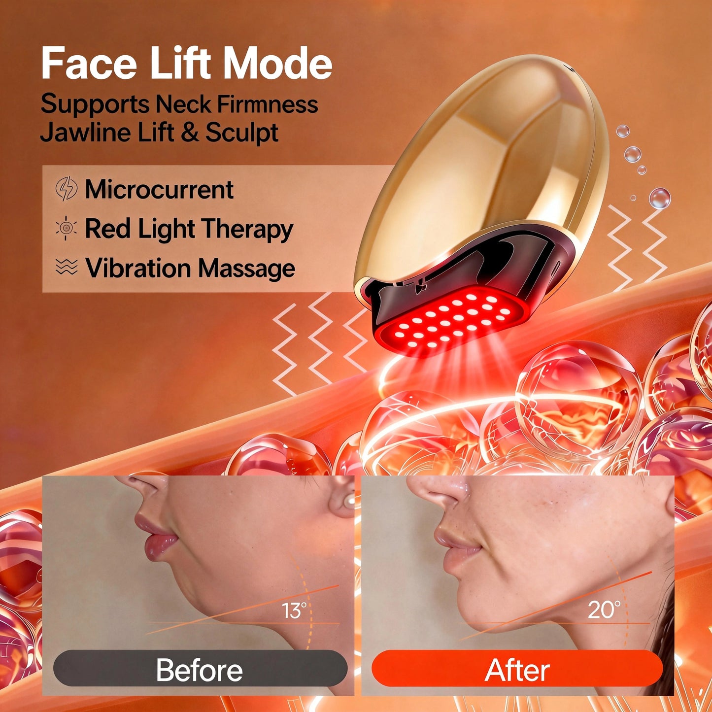 RF Facial Beauty Device EMS Anti-Aging Wrinkle Remover 2 Colors LED Skin Care Mini Radio Frequency Face Massager