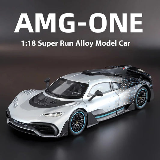Large 1/18 alloy die-cast AMG-ONE sports car model simulation sound and light adult collection gift