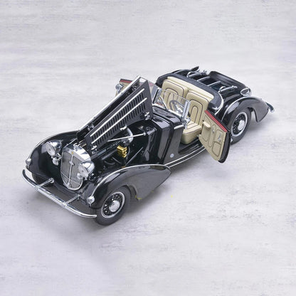 1/18 Scale 1939 Horch Convertible Sports Car Simulation Alloy Car Model Static Display Collectible Toy Gift Souvenir Decoration