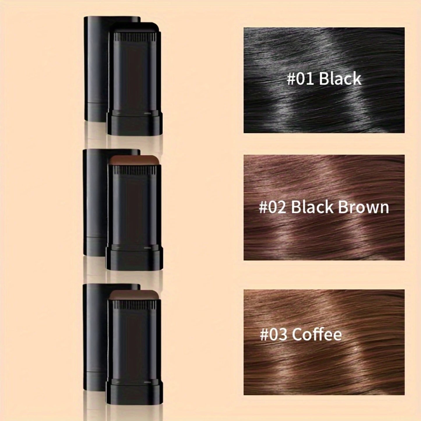 Hair Color Stick with Comb – Waterproof & Sweat-Resistant Temporary Hair Dye, Ergonomic Smooth Handle (Comfortable Grip)