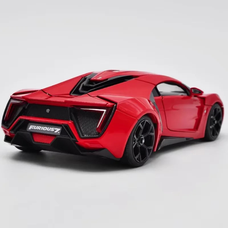 W Motors Lykan Hypersport Diecast 1:18 Scale JADA Car Alloy Simulation, Car Model Classic Collection, Souvenir Static Display Ornaments Gift