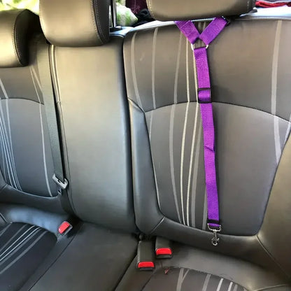 Pet Dog and Cat Seat Belt Car Headrest Restraint Adjustable Safety Rope Car Seat Belt Dog Accessories for Small Dogs (1Pc)