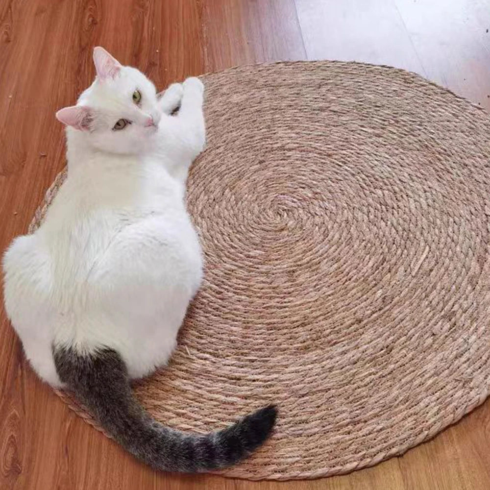 Dog Cat Scratcher Rattan Mat Board Cat Scratch for Sharpen Nails Scraper Cats Tree Cat scratching post Sofa Mats Furniture Protector