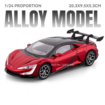 BYD YANGWANG U9 1:24 Cars Miniature Models Toys Wheel Shock Absorption Light Music Supercar