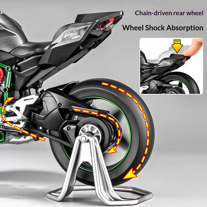 Kawasaki H2R motorcycle scale 1:9  model alloy simulation motorcycle model hand-made ornaments gift
