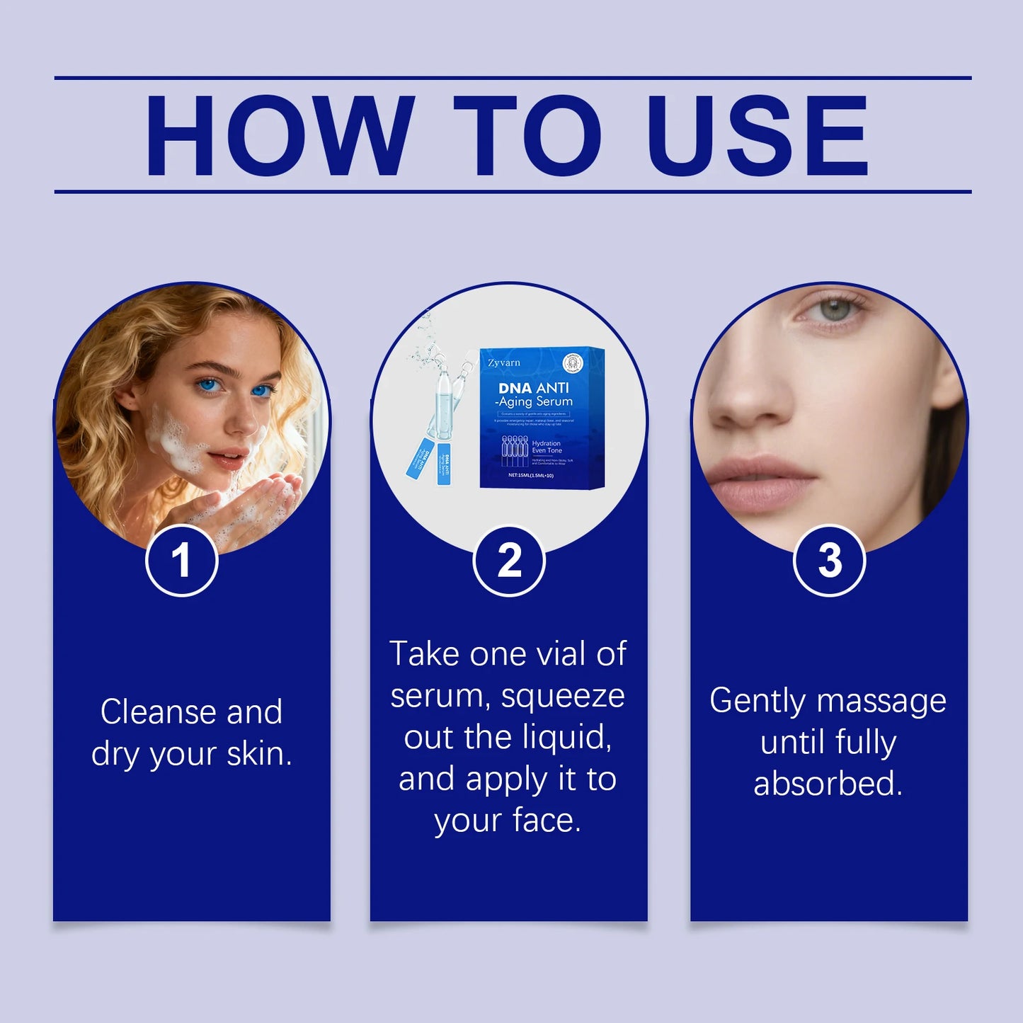 Anti Aging Serum DNA Sodium Face Essence for Hydrating Firming Lifting Improve Skin Elasticity Anti Sagging Smoothing Skin Care