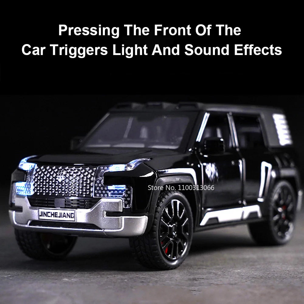 1/32 Alloy Model Cars BYD Look Up Off-road Vehicles Diecasts Model Toy 6 Doors Can Be Opened with Light Sound SUV for Gifts