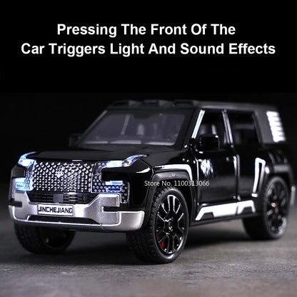 1/32 Alloy Model Cars BYD Look Up Off-road Vehicles Diecasts Model Toy 6 Doors Can Be Opened with Light Sound SUV for Gifts