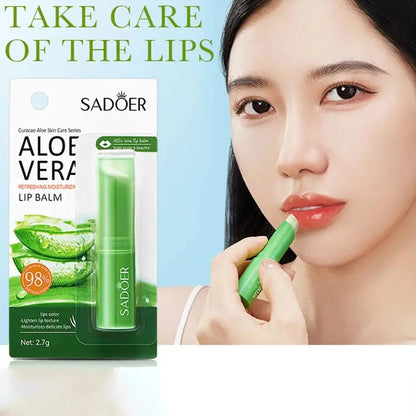 Refreshing Moisturizing Repair Lip Balm Aloe Vera Vitamin Essence Double Protection Hydrating Lip Balm Beauty Skin Care