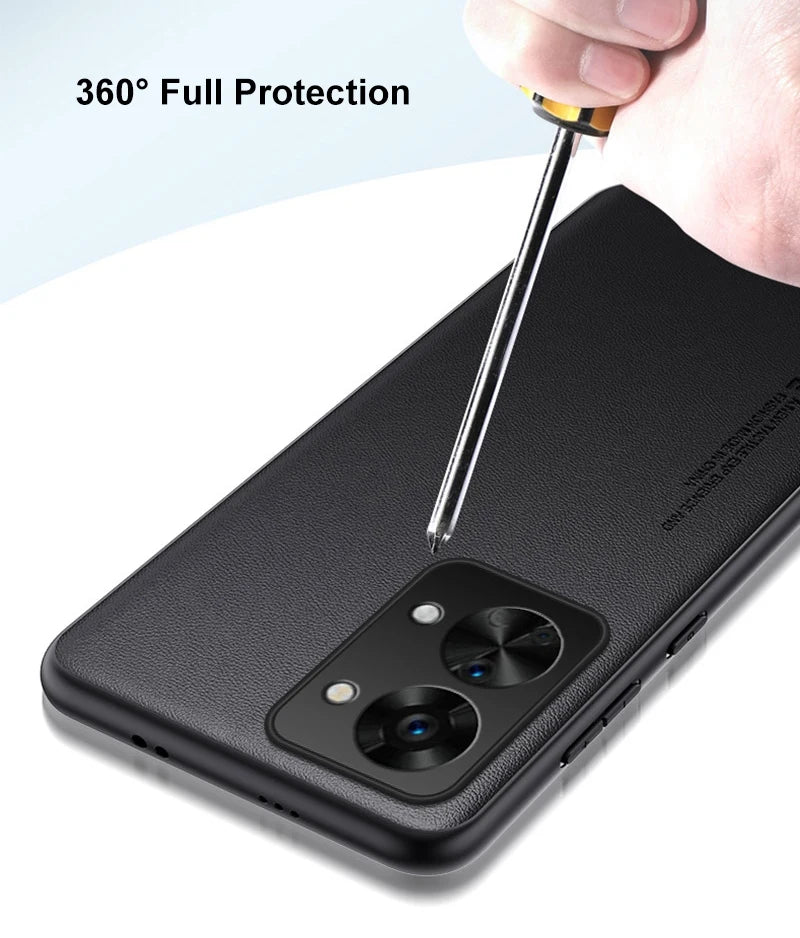 Luxury PU Leather Case For OnePlus Nord 2T Back Cover Matte Silicone Full Protection Phone Case For One Plus Nord 2T 5G Nord2T