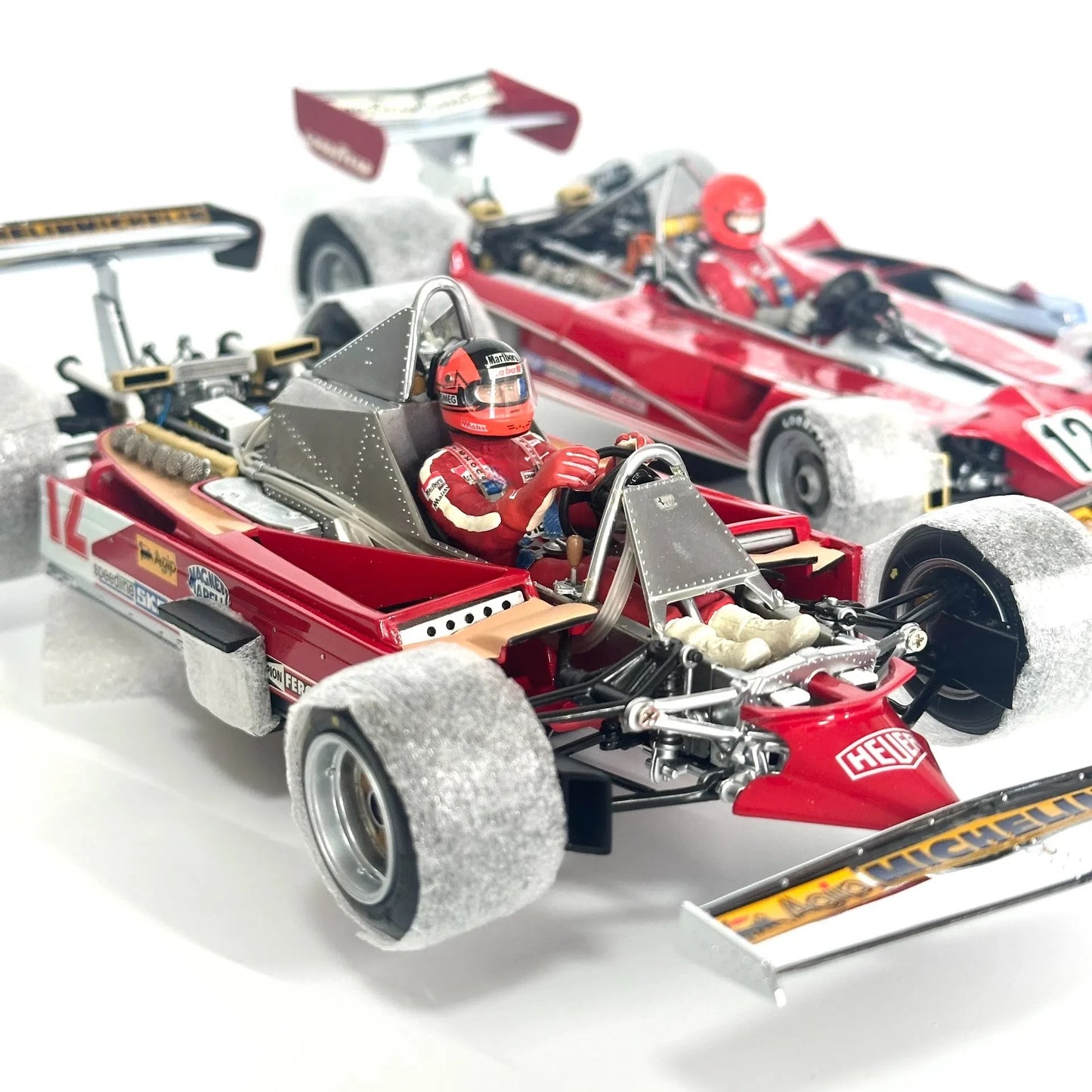 Exoto 1:18 F1 312T 312T4 Dual Car Champion Set Simulation Limited Edition All Open Alloy Metal Static Car Model Toy Gift