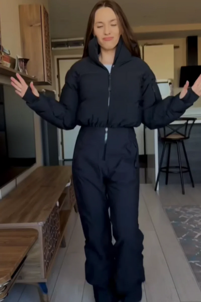 Women's Trendy Camouflage Stripe Snow Sportwear Waterproof Ski Jumpsuit Warm Pant 2026 New Elegant Ski Hooded Thick Outwears