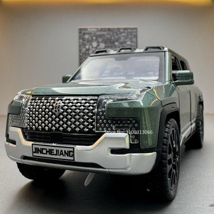 1/32 Alloy Model Cars BYD Look Up Off-road Vehicles Diecasts Model Toy 6 Doors Can Be Opened with Light Sound SUV for Gifts