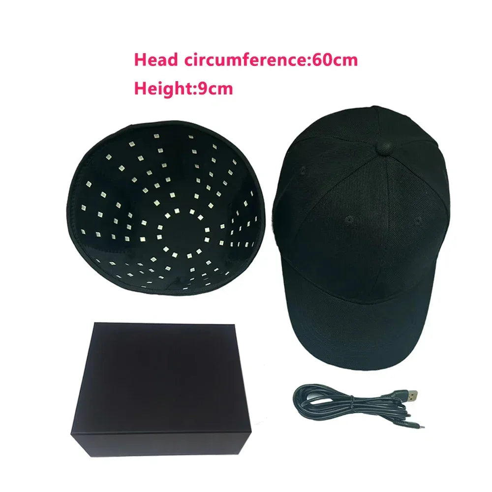 New 96Pcs Infrared LEDs 660nm&850nm Red Light Therapy Hair Growth Cap for Hair Regrowth Anti Hair Loss Relax Scalp Hair Care Hat