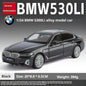 BMW 530 1:24 Scale Diecast car Model Toy with Sound & Light Pull Back Gift collectible ornaments