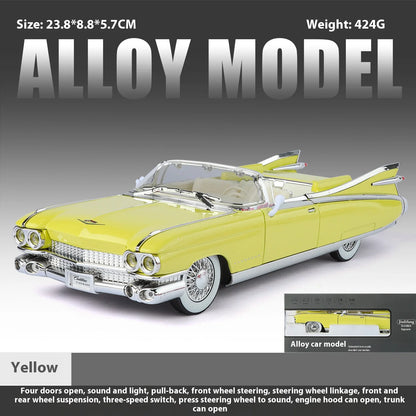 Retro luxury 1:24 convertible sports car alloy model, exquisite desktop ornaments, best collection for car model enthusiasts