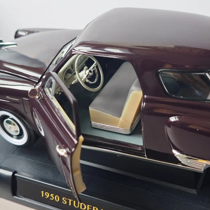 1:18 Scale Diecast Alloy Model 1950 Studebaker Champion Vintage Car with Opening Doors Collection Display Toy for Car Fans