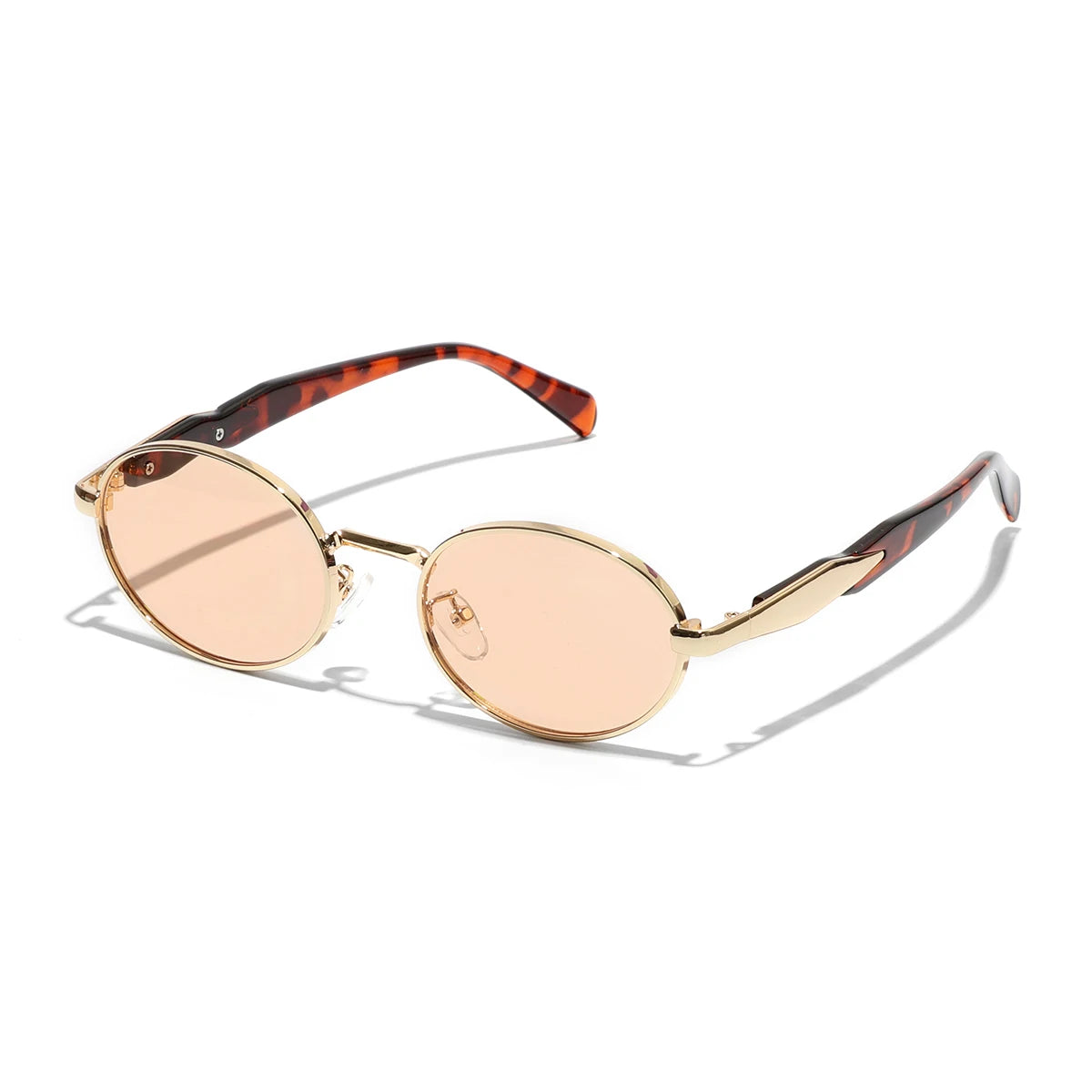 Ruiao 2026 Fashion Oval Sunglasses for Women Luxury Designer Metal Frame UV400 Sun Protection Shades Brand New Arrival Eyewear