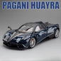 Pagani Huayra 1:18 Model Car Diecast Alloy Sport Cars Sound Light Pull Back Shock Absorption Models Festival Gift