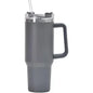 Metal Vacuum Insulated Cup 1200ML Stainless Steel Portable Water Cup Refrigerated Vacuum Insulated Straw Leak-proof Lid