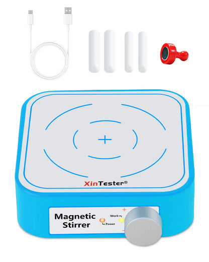 Xin Teste 3000RPM Mini Magnetic Stirrer, 3000ml  Stirrers for Low Viscosity Liquid, No Heating Basic/Rechargeable