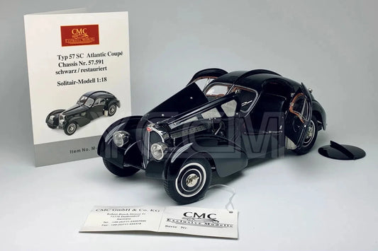 CMC 1/18 BUGATTI Type 57SC Atlantic 1938 Vintage Car Model