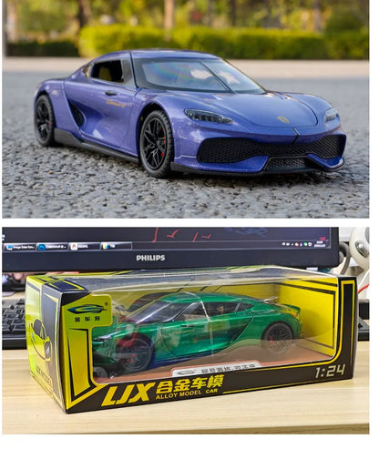 Koenigsegg Gemera 1:24 Car Alloy Diecast Model Collect Hobby Model Ornaments Gift For Friend Pull Back Toy New Style Sports Car
