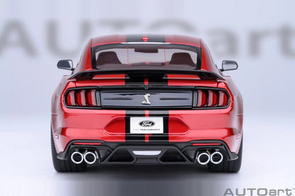 AUTOART New 1/18 scale Ford Mustang Shelby GT500 WHITE SILVER  Sports car model Static display Collection Holiday gift 73097
