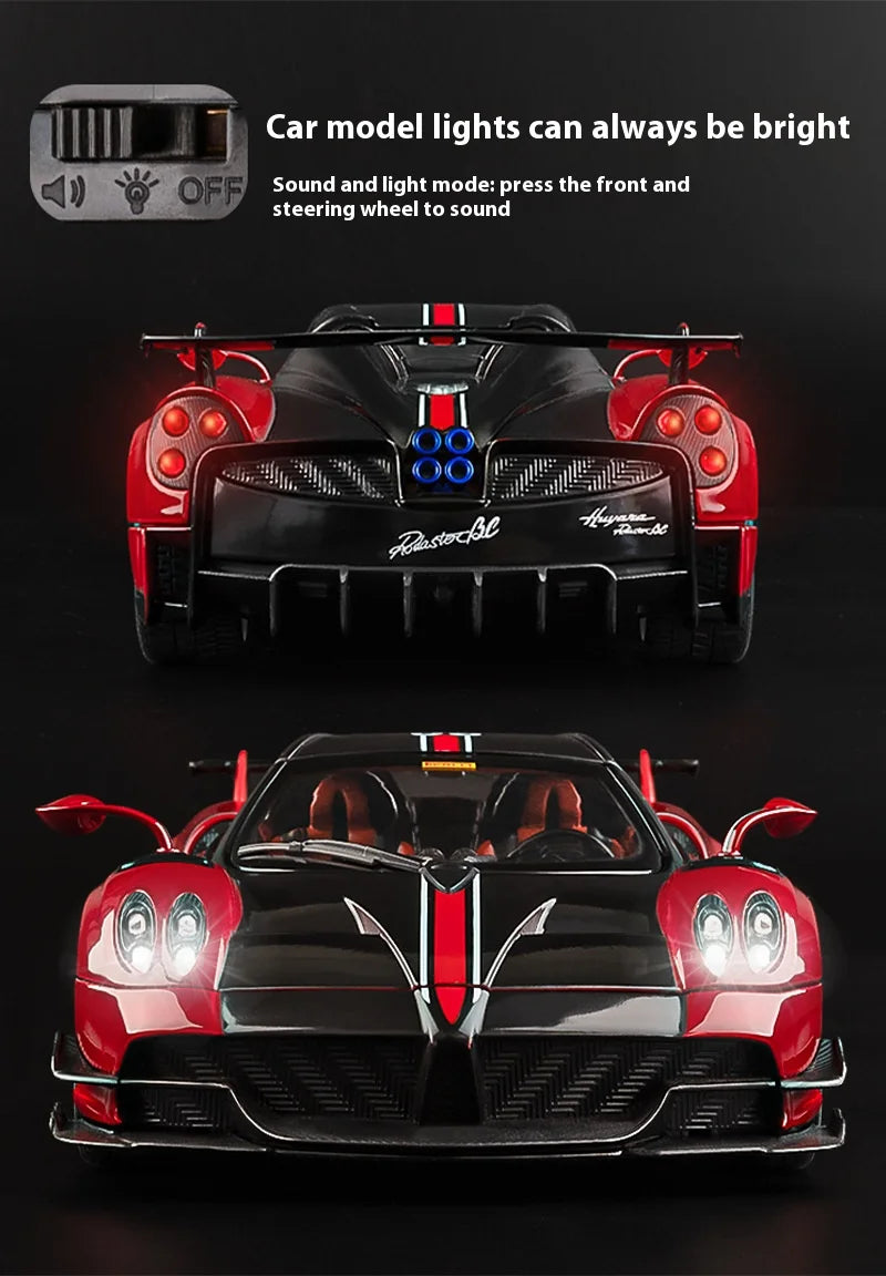 Cool alloy sports 1:18 car model, simulated interior details, cool lighting and sound effects, exquisite desktop ornaments