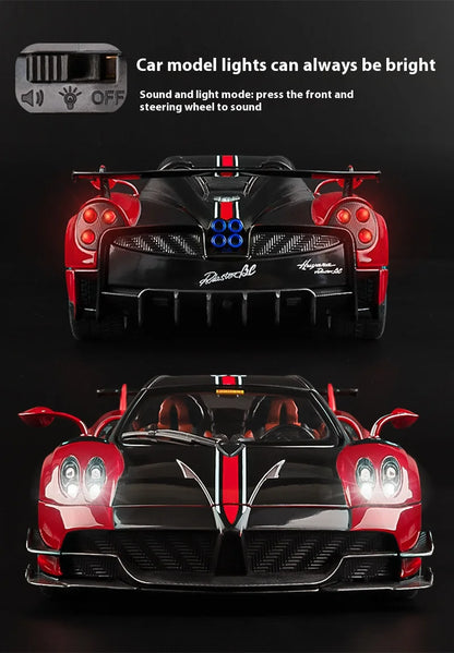 Cool alloy sports 1:18 car model, simulated interior details, cool lighting and sound effects, exquisite desktop ornaments